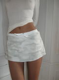 camo mini skirt
