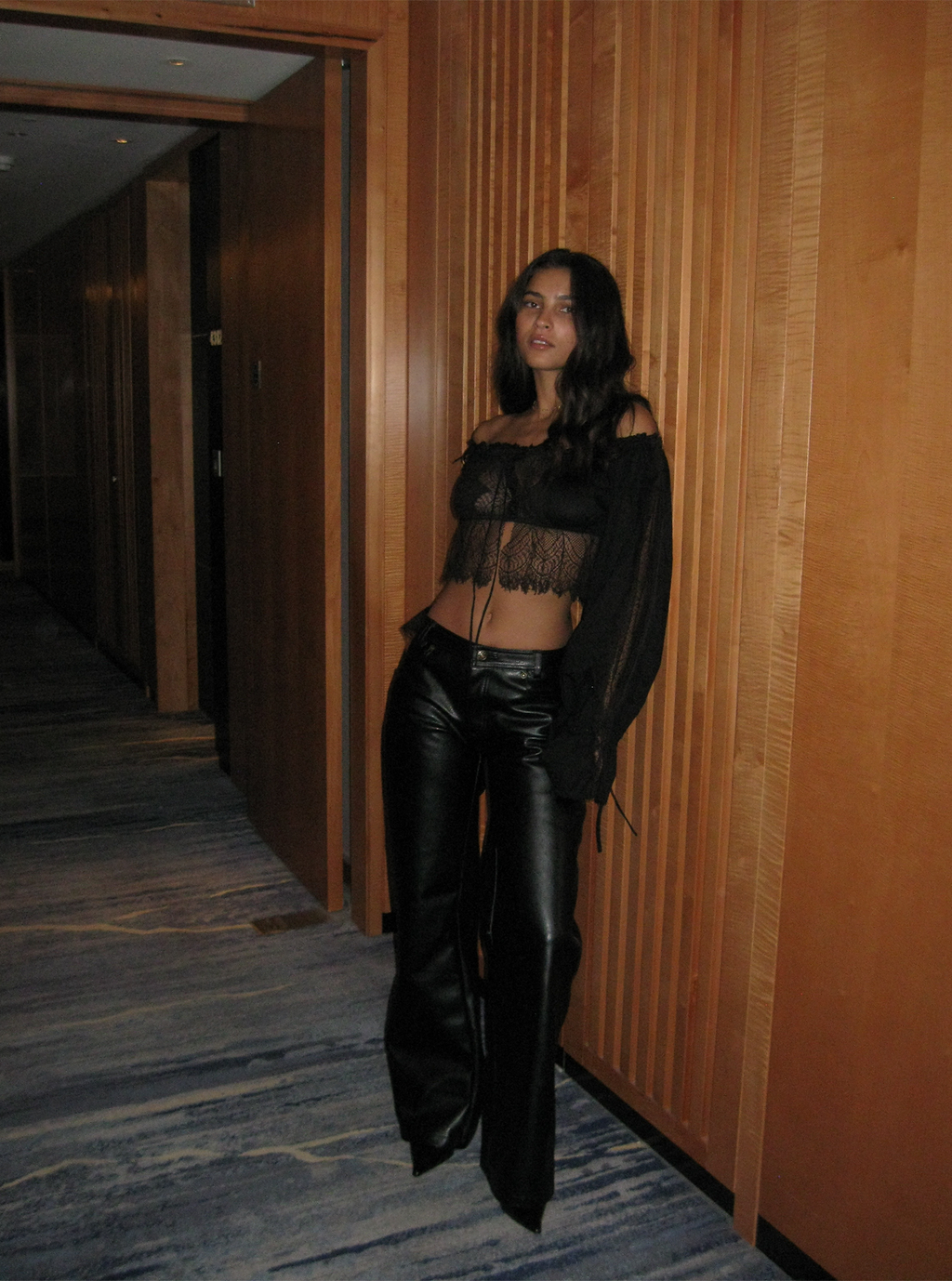 black leather pants